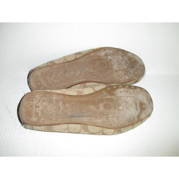 *COACH Classic FRIDA Loafers Brown Logo Canvas and Patent Trim - Picture 7 of 8